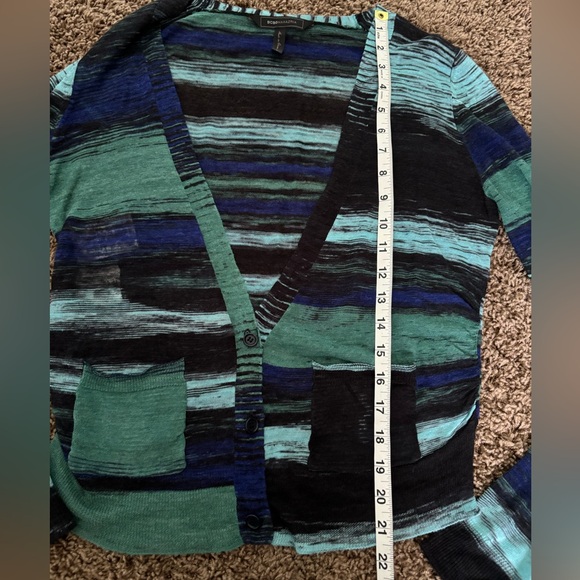 EUC “Letty” Sweater Space Dye Cardigan Scandi Colorful Knitwear - Picture 8 of 10